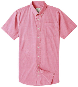 Men's Short Sleeve Oxford Button Down Casual Shirt